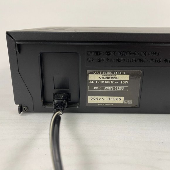 Akai VS-G225 VHS Intelligent - HQ Quick Servo Drive Video Plus+ VCR - Picture 7 of 9